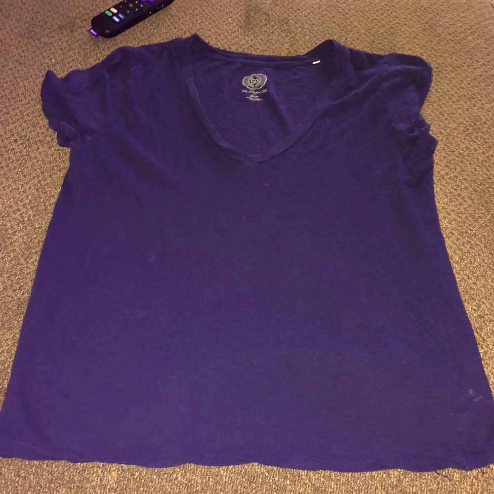 Navy blue thin blouse